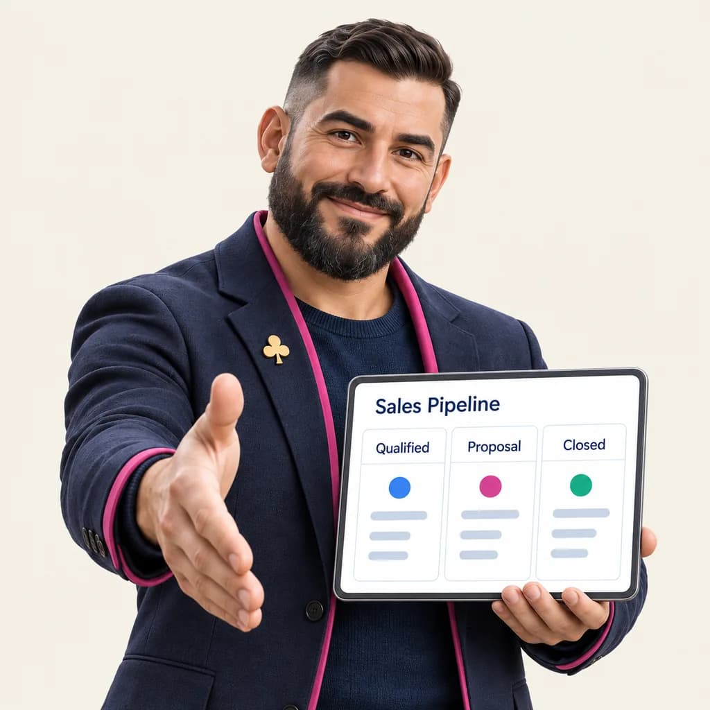 Sales Employee with the tools of the role