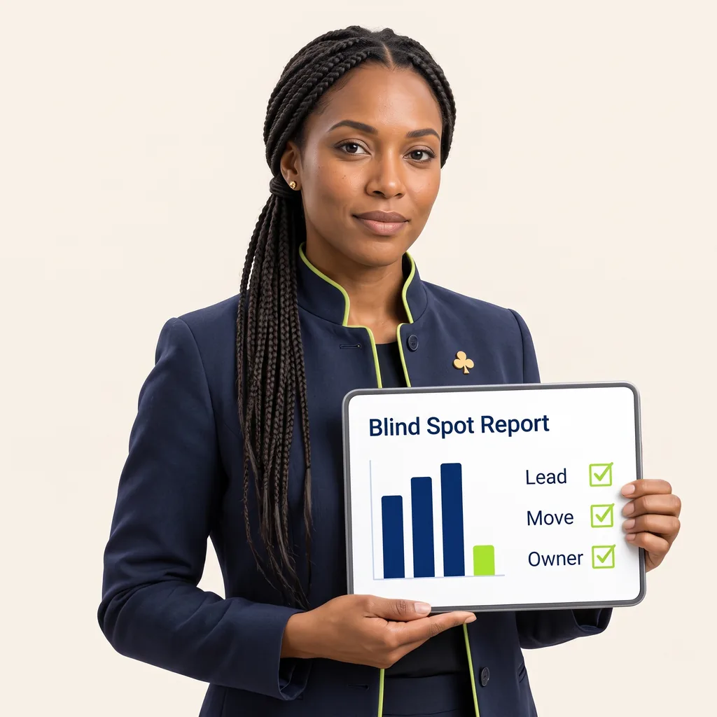 The Data Analyst holding a Blind Spot Report